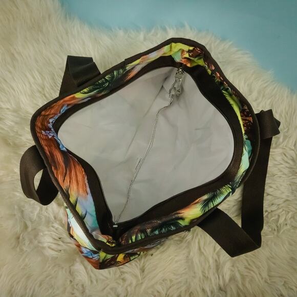 LeSportSac Tropical Hawaiian Palm Tree Ocean Medium Shoulder Bag Tote Purse - Picture 4 of 7